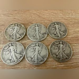 Collectors 1942 and 1943 Walking Liberty Half Dollar Coins